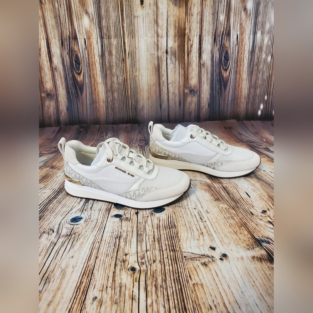 Michael Kors Allie Stride Mesh and Logo Trainer